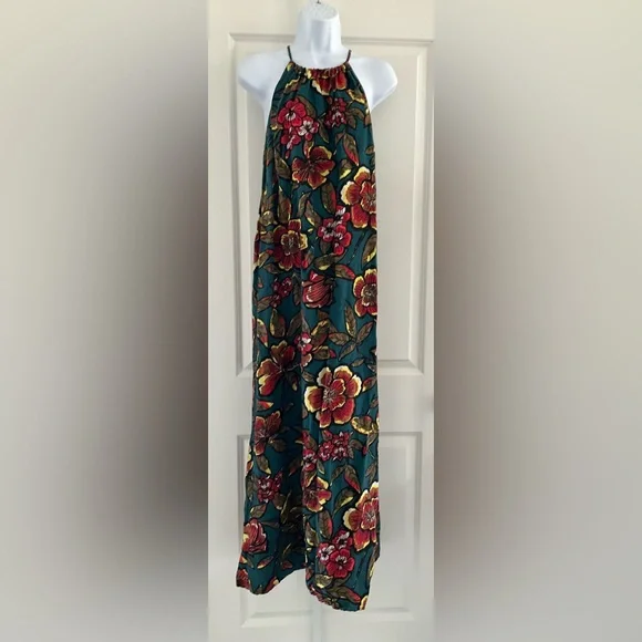 LOFT | Dresses | Ann Taylor Loft Paradise Floral Halter Linen Blend Maxi  Dresssize Xs | Poshmark